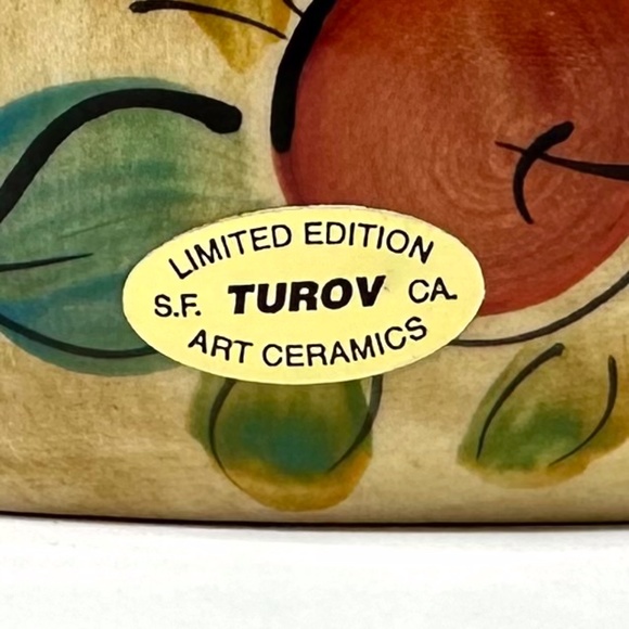 Vintage Turov Cat Ceramic Fruit Design Signed Limited Edition Circa '99 - Picture 7 of 7